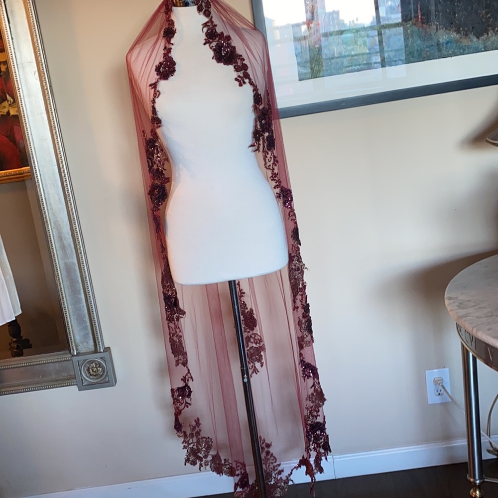 Veil 1 layer with lace